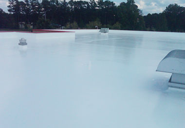 flat roof: silicone roof coatings